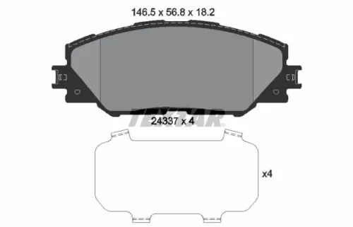 Brake Pad Set, disc brake TEXTAR 2433701)