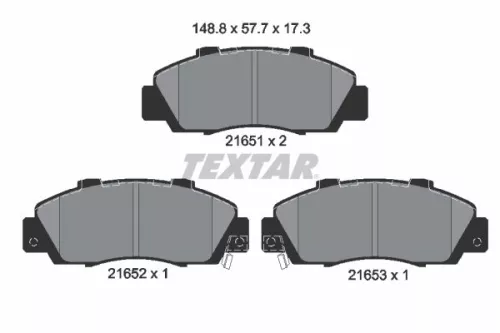 Brake Pad Set, disc brake TEXTAR 2165101)