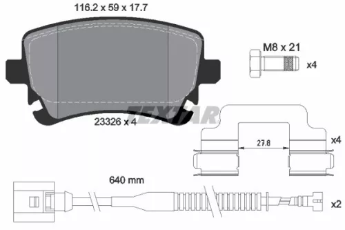 Brake Pad Set, disc brake TEXTAR 2332603)