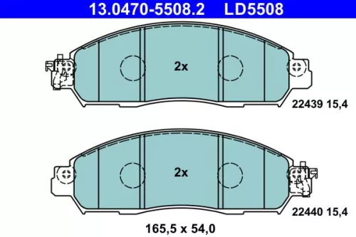 Brake Pad Set, disc brake ATE 13.0470-5508.2)