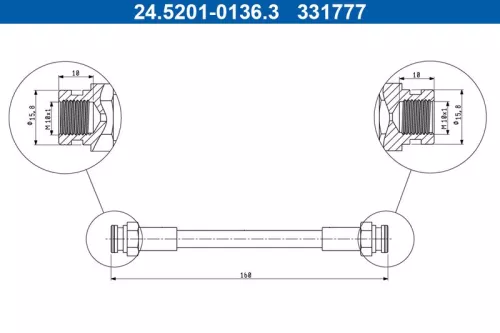Brake Hose ATE 24.5201-0136.3)