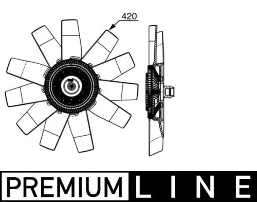 Fan, engine cooling MAHLE CFF 530 000P)