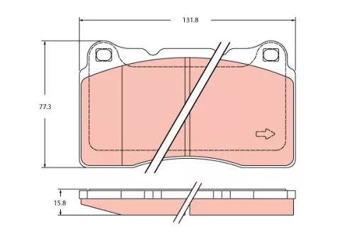 Brake Pad Set, disc brake TRW GDB2453)