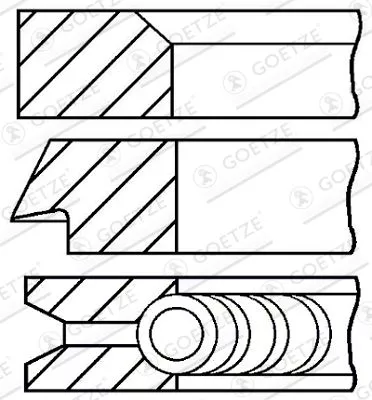 Piston Ring Set GOETZE ENGINE 08-154400-00)