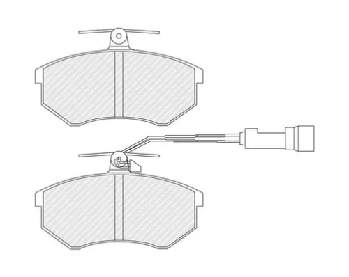 Brake Pad Set, disc brake FERODO FDB954)