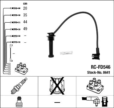 Ignition Cable Kit NGK 0641)
