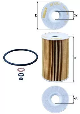 Oil Filter KNECHT OX 127/1D)