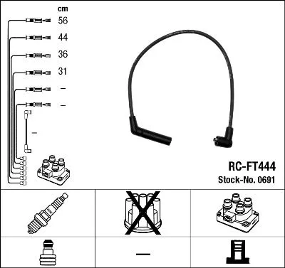 Ignition Cable Kit NGK 0691)