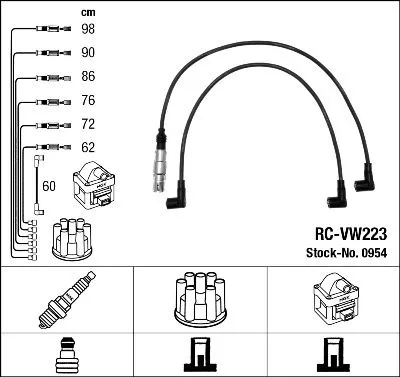 Ignition Cable Kit NGK 0954)