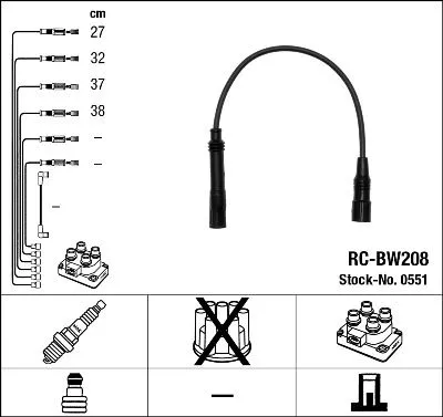 Ignition Cable Kit NGK 0551)