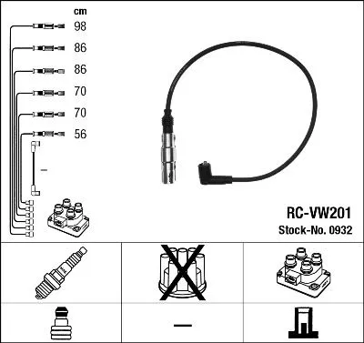 Ignition Cable Kit NGK 0932)
