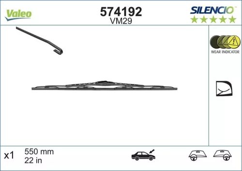 Wiper Blade VALEO 574192)