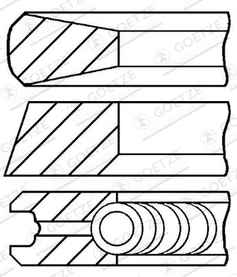 Piston Ring Set GOETZE ENGINE 08-114700-00)