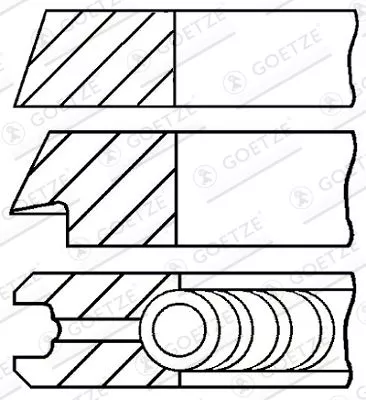 Piston Ring Set GOETZE ENGINE 08-115900-00)