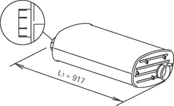 Centre/Rear Muffler DINEX 64378)