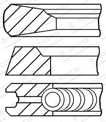 Piston Ring Set GOETZE ENGINE 08-112100-00)