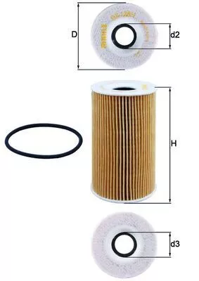 Oil Filter KNECHT OX 128/1D)