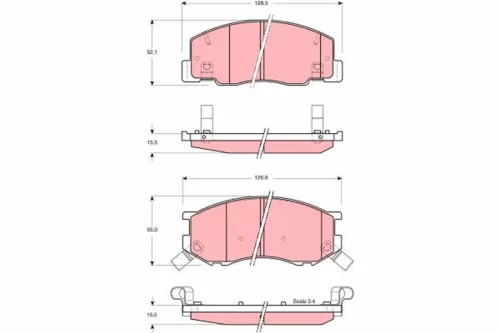 Brake Pad Set, disc brake TRW GDB3157)