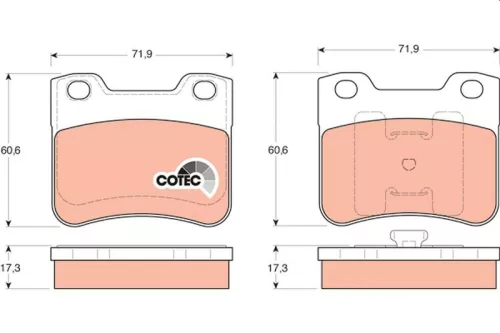 Brake Pad Set, disc brake TRW GDB1279)