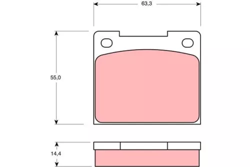 Brake Pad Set, disc brake TRW GDB533)