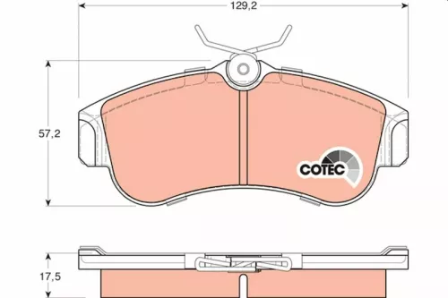 Brake Pad Set, disc brake TRW GDB848)