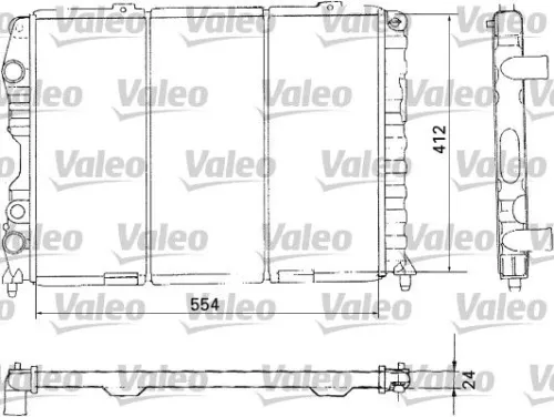 Radiator, engine cooling VALEO 731283)