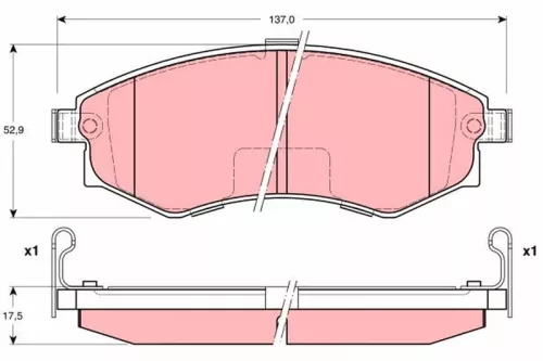 Brake Pad Set, disc brake TRW GDB3211)
