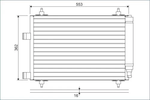 Condenser, air conditioning VALEO 817526)