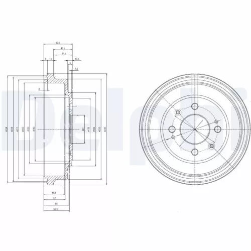 Brake Drum DELPHI BF465)