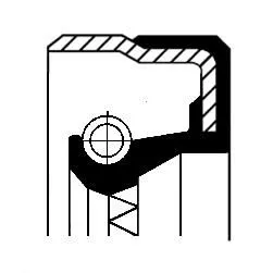 Shaft Seal, wheel hub CORTECO 01016959B)