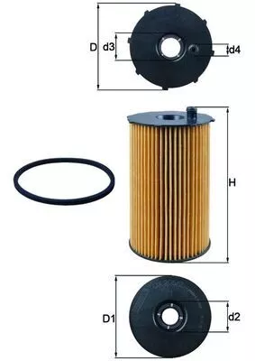 Oil Filter KNECHT OX 205/2D)