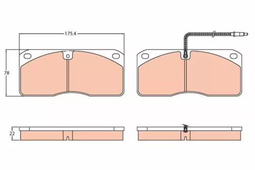 Brake Pad Set, disc brake TRW GDB5057)