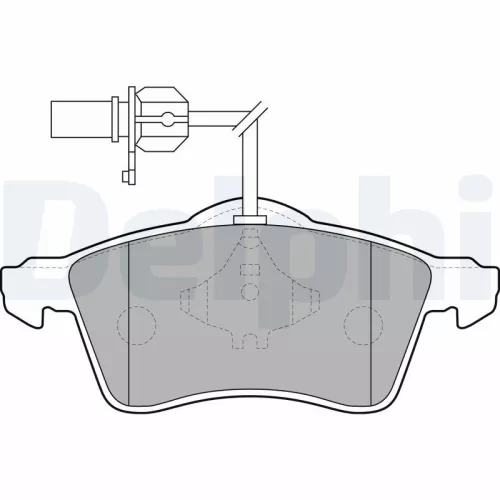 Brake Pad Set, disc brake DELPHI LP1826)