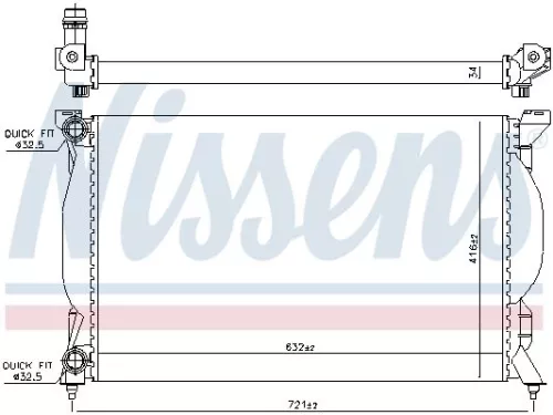 Radiator, engine cooling NISSENS 60304A)