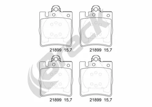 Brake Pad Set, disc brake BRECK 21899 00 702 20)