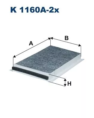Filter, cabin air FILTRON K 1160A-2x)