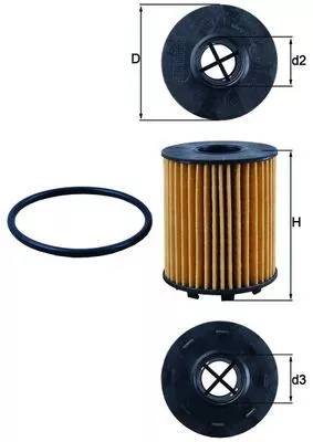 Oil Filter KNECHT OX 371D)