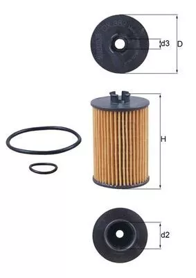 Oil Filter KNECHT OX 382D)