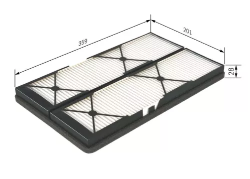 Filter, cabin air BOSCH 1 987 432 044)