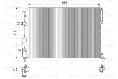 Radiator, engine cooling VALEO 732866)