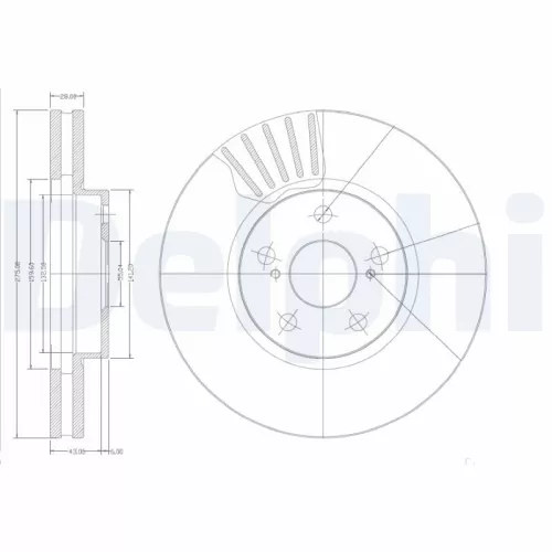Brake Disc DELPHI BG3381)
