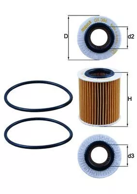Oil Filter KNECHT OX 386D)