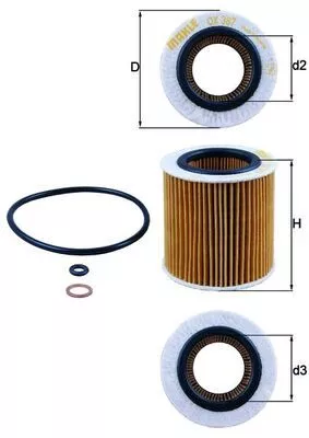 Oil Filter KNECHT OX 387D)