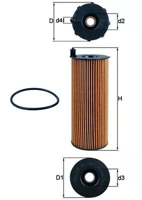 Oil Filter KNECHT OX 196/1D1)