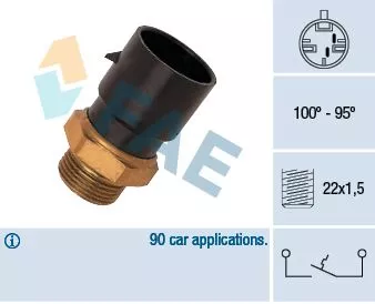 Temperature Switch, radiator fan FAE 36190)