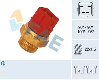 Temperature Switch, radiator fan FAE 37960)