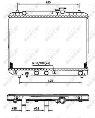 Radiator, engine cooling NRF 53207)