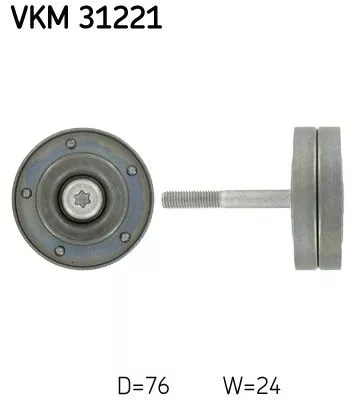 Deflection/Guide Pulley, V-ribbed belt SKF VKM 31221)