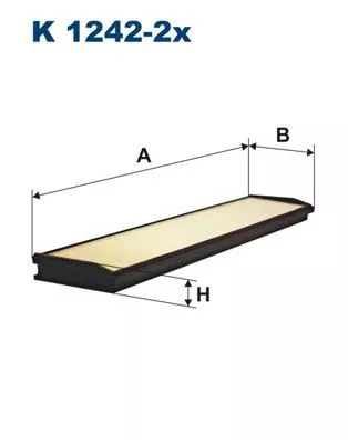 Filter, cabin air FILTRON K 1242-2x)