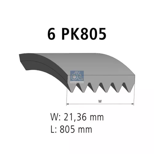 V-ribbed Belt DT Spare Parts 12.15416)